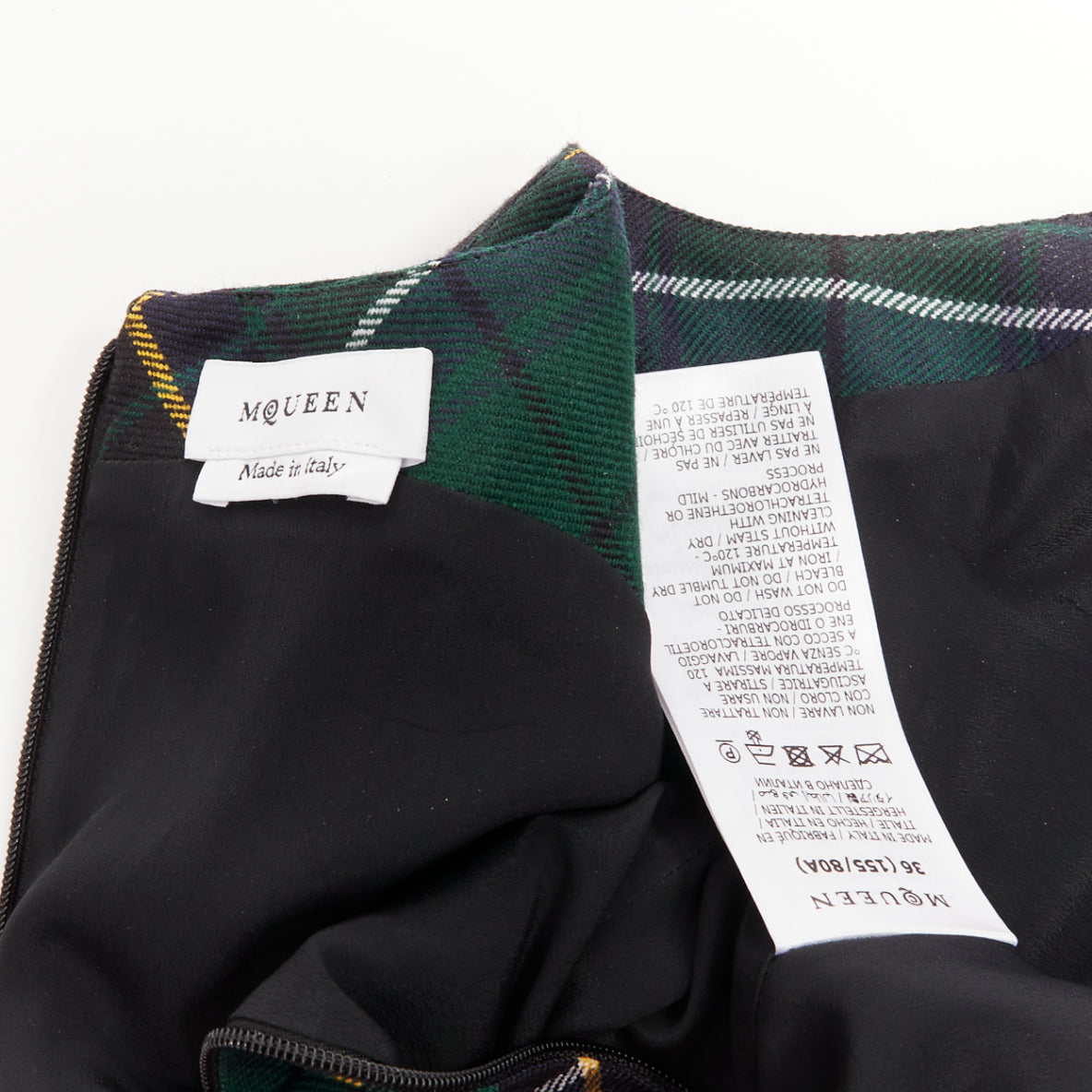 Women's Alexander McQueen tartan wool sleeveless mini dress - Image 7