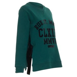 Women's Maison Margiela velvet varsity ribbon trim sweater
