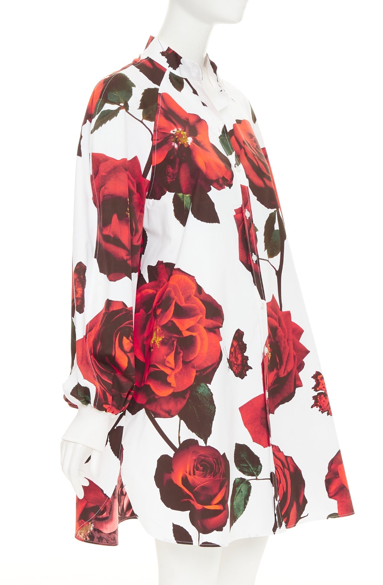 Women's Alexander McQueen cotton balloon sleeve dress - Image 3