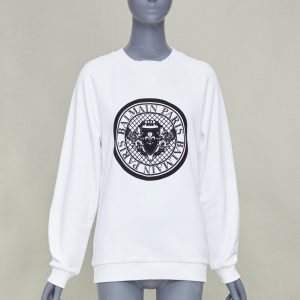 Women's Balmain cotton coin logo sweatshirt