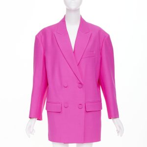 Women's Valentino Pink PP Oversized wool silk jacket