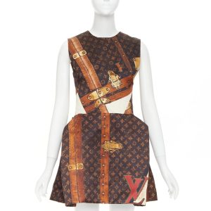 Women's Louis Vuitton Monogram LV Trunk Pleat dress