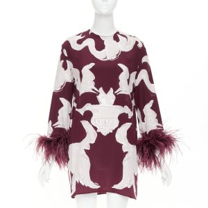 Women's Valentino Metamorphosis Gryphon print silk dress