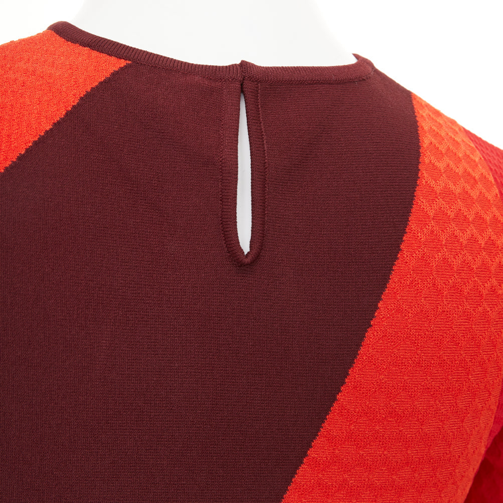 Women's Alexander McQueen colorblock short sleeve crop knit top - Image 2