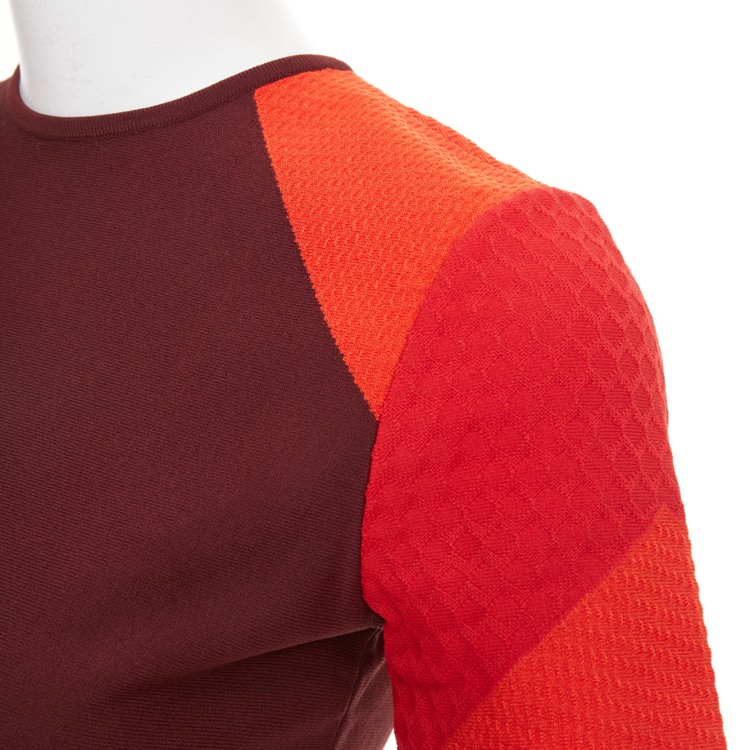 Women's Alexander McQueen colorblock short sleeve crop knit top - Image 7