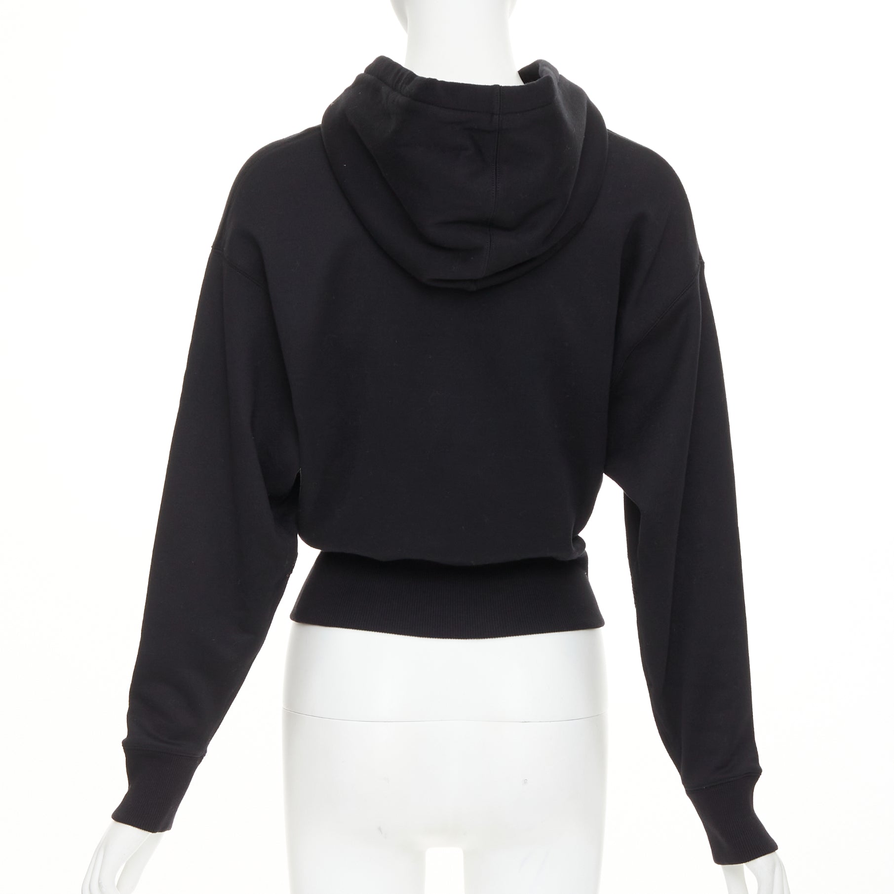 Women's Valentino cotton blend logo sequin cropped hoodie - Image 5