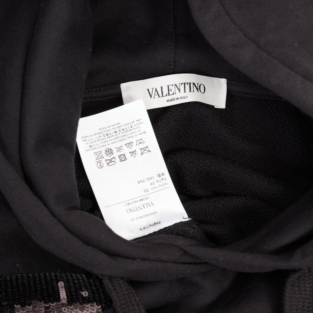 Women's Valentino cotton blend logo sequin cropped hoodie - Image 7