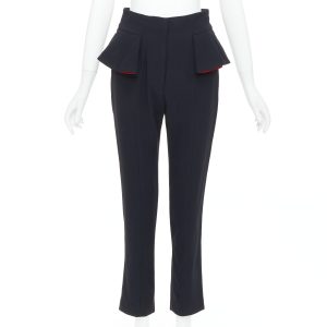 Women's Alexander McQueen lined peplum cropped trousers