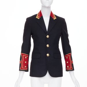 Women's Saint Laurent Officer Napoleon wool blazer