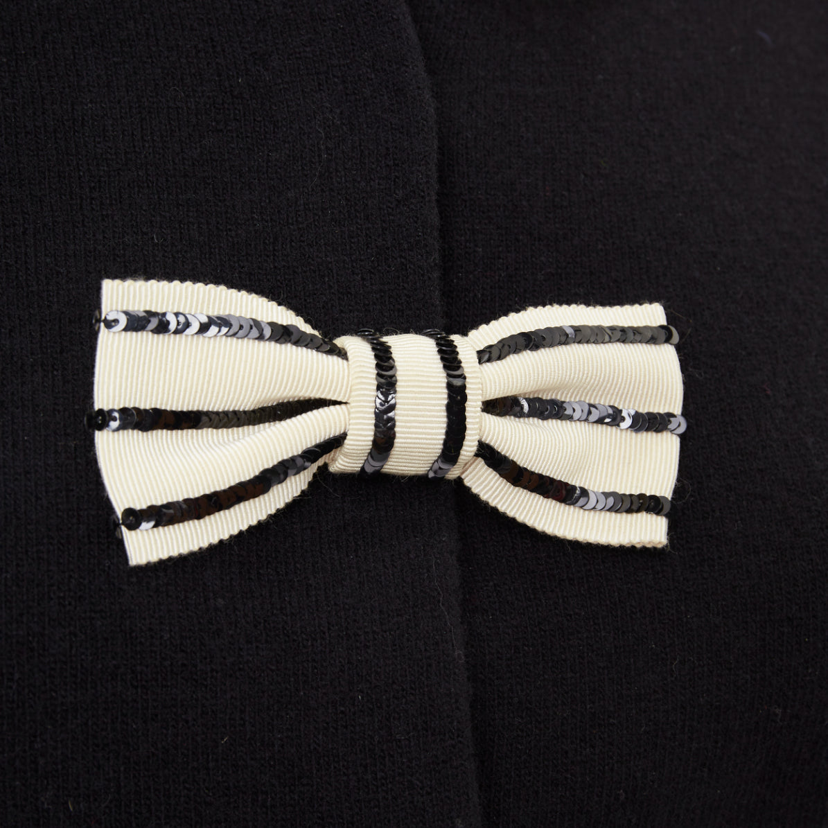 Women's Valentino wool striped sequin trio bow knit cardigan - Image 10