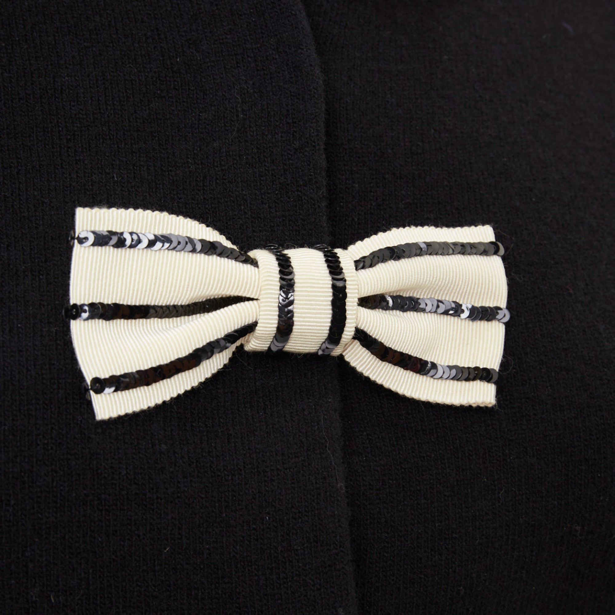 Women's Valentino wool striped sequin trio bow knit cardigan - Image 2