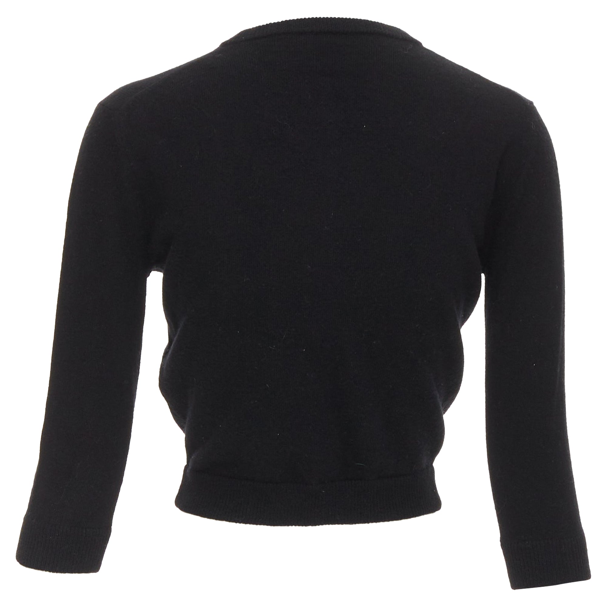 Women's Valentino wool striped sequin trio bow knit cardigan - Image 5
