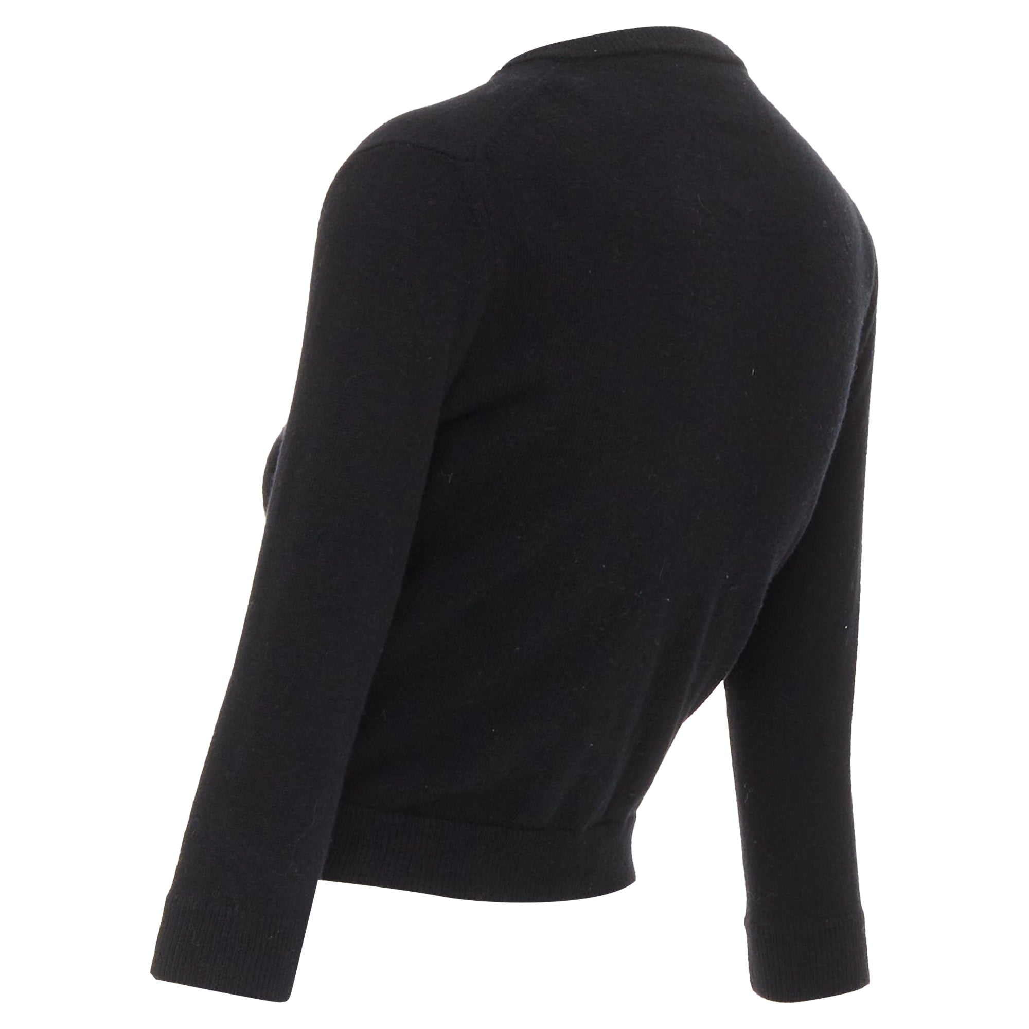Women's Valentino wool striped sequin trio bow knit cardigan - Image 6