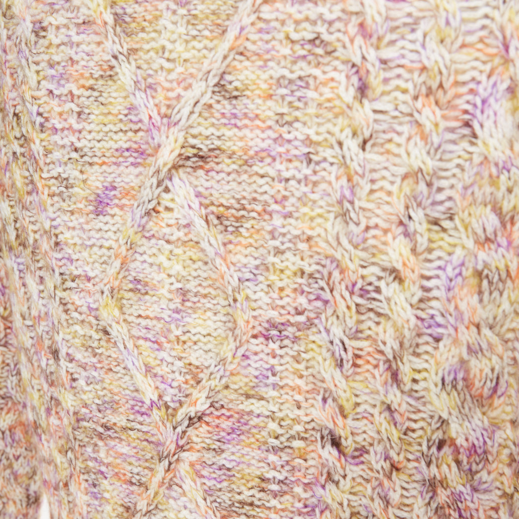 Women's Louis Vuitton Knitted Flower Collar cable mix knit cardigan - Image 7