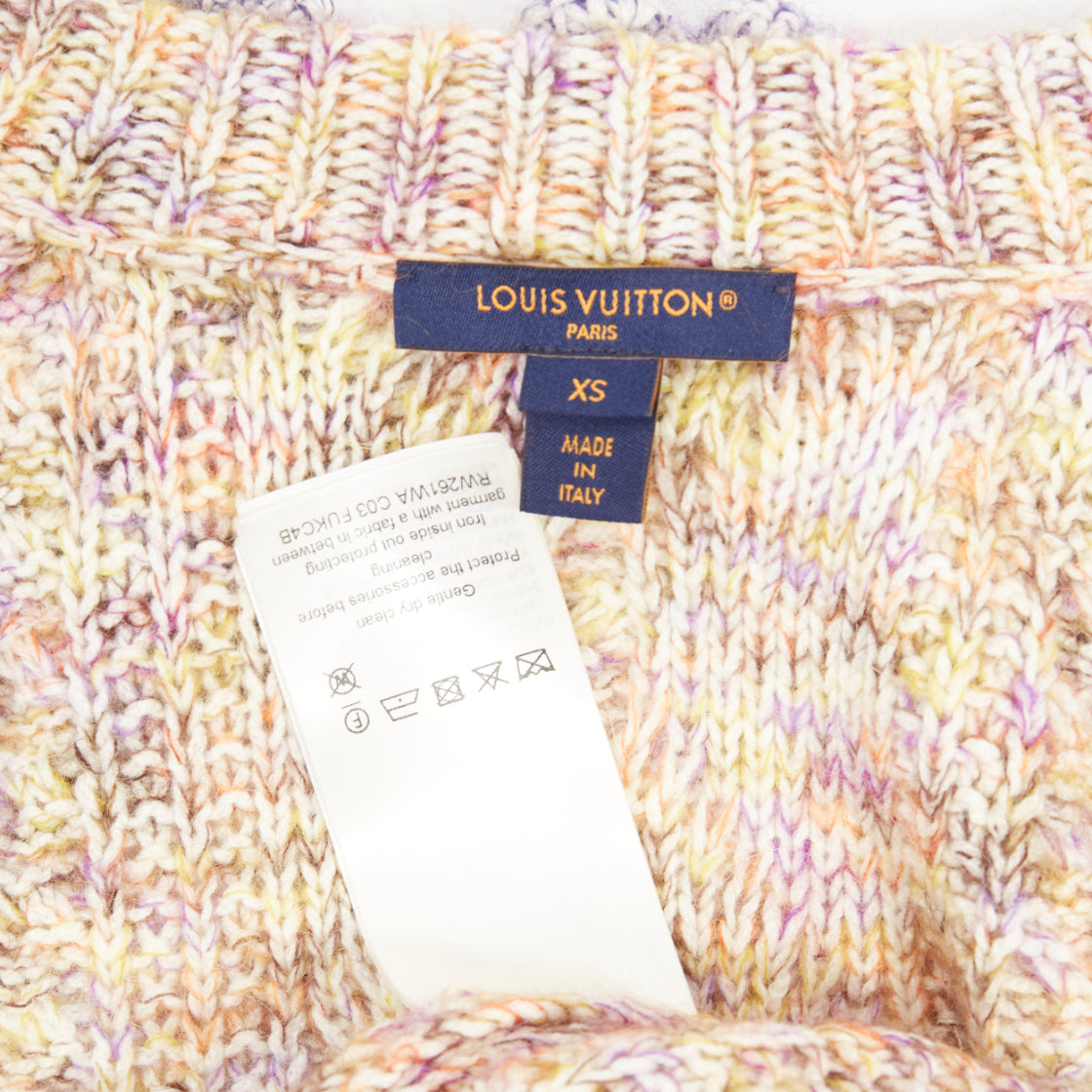 Women's Louis Vuitton Knitted Flower Collar cable mix knit cardigan - Image 8