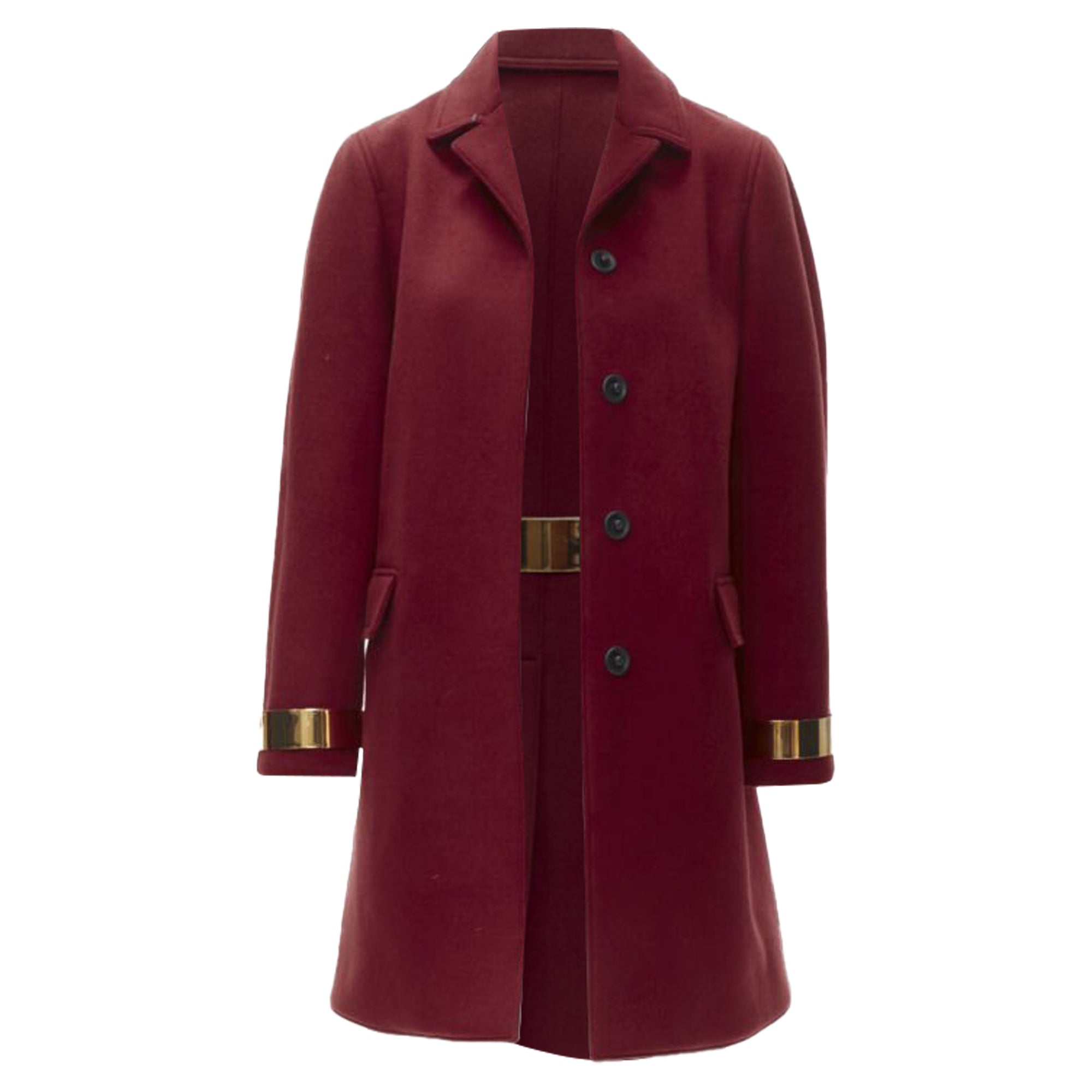 Women's Burberry Prorsum cashmere blend metal bar coat - Image 3