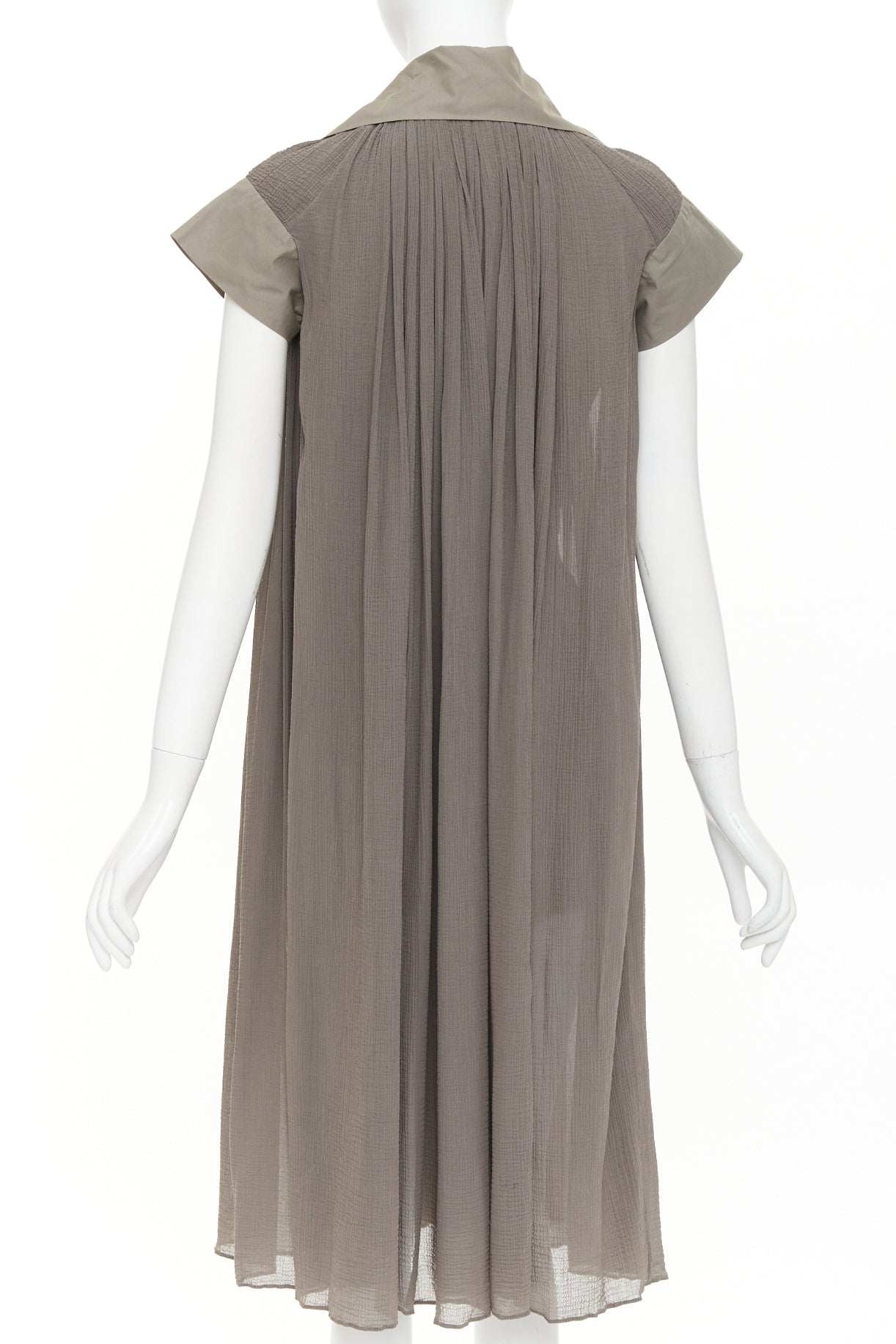 Women's Bottega Veneta cotton chiffon pleated dress - Image 5