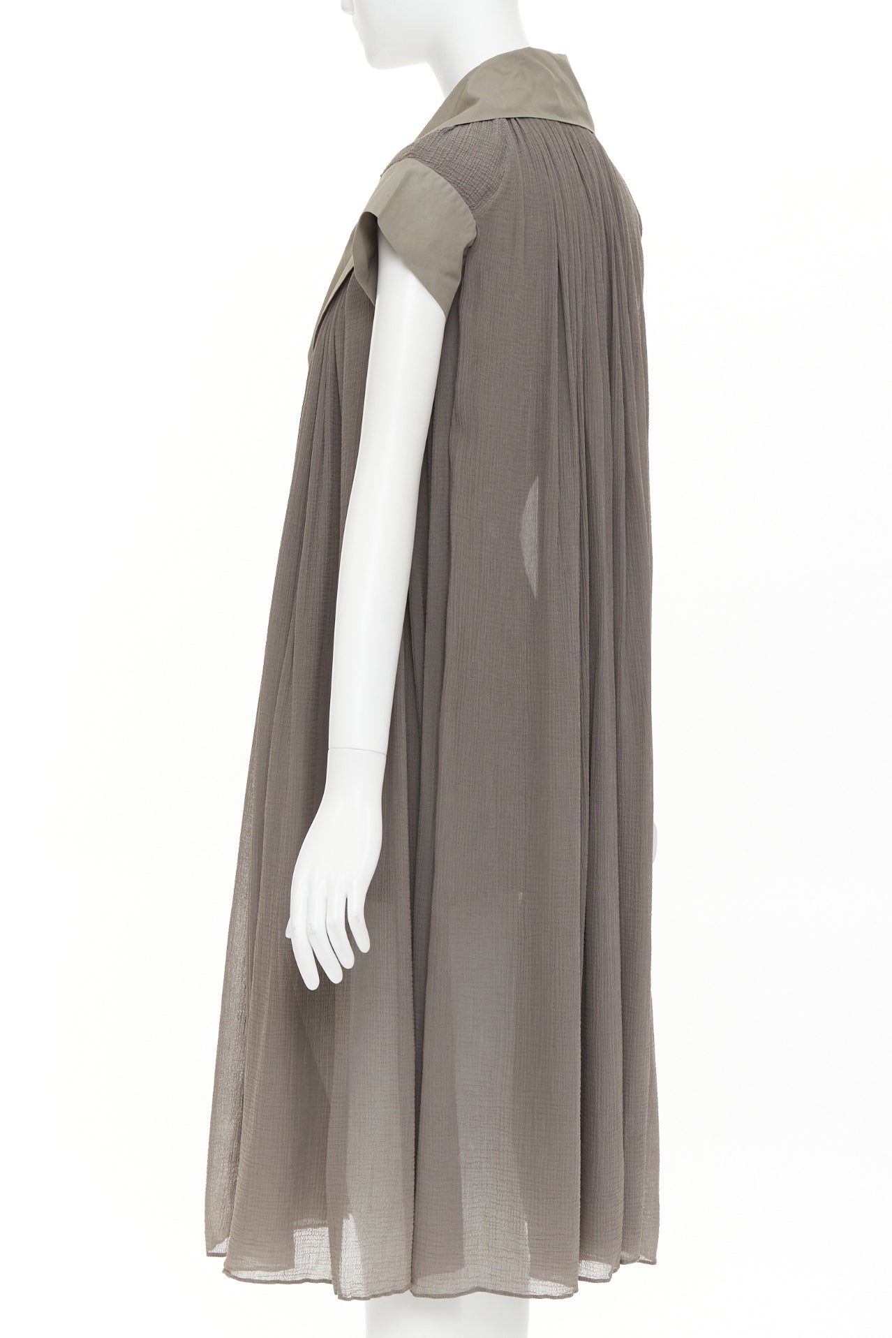 Women's Bottega Veneta cotton chiffon pleated dress - Image 6