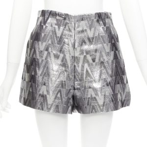 Women's Valentino V Optical metallic graphic jacquard shorts
