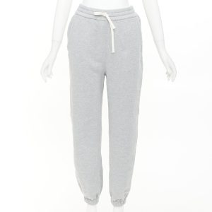 Women's Miu Miu cotton jersey logo applique jogger pants