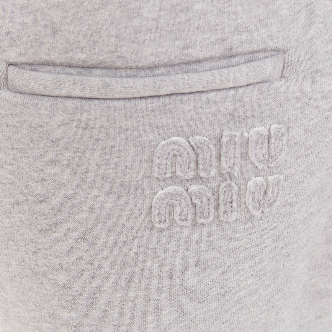 Women's Miu Miu cotton jersey logo applique jogger pants - Image 2
