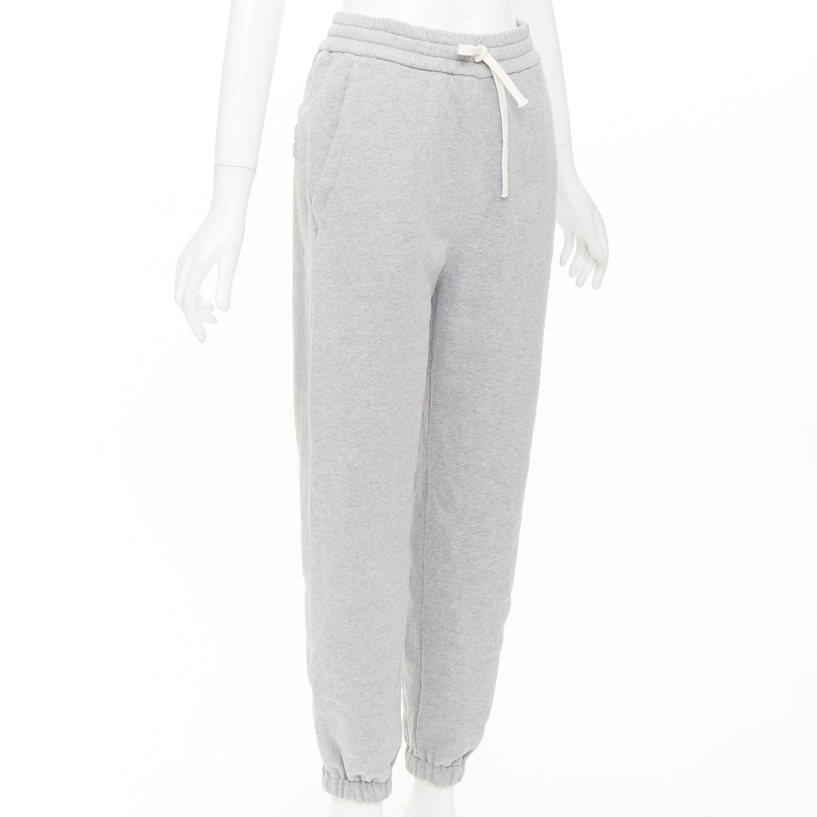 Women's Miu Miu cotton jersey logo applique jogger pants - Image 3