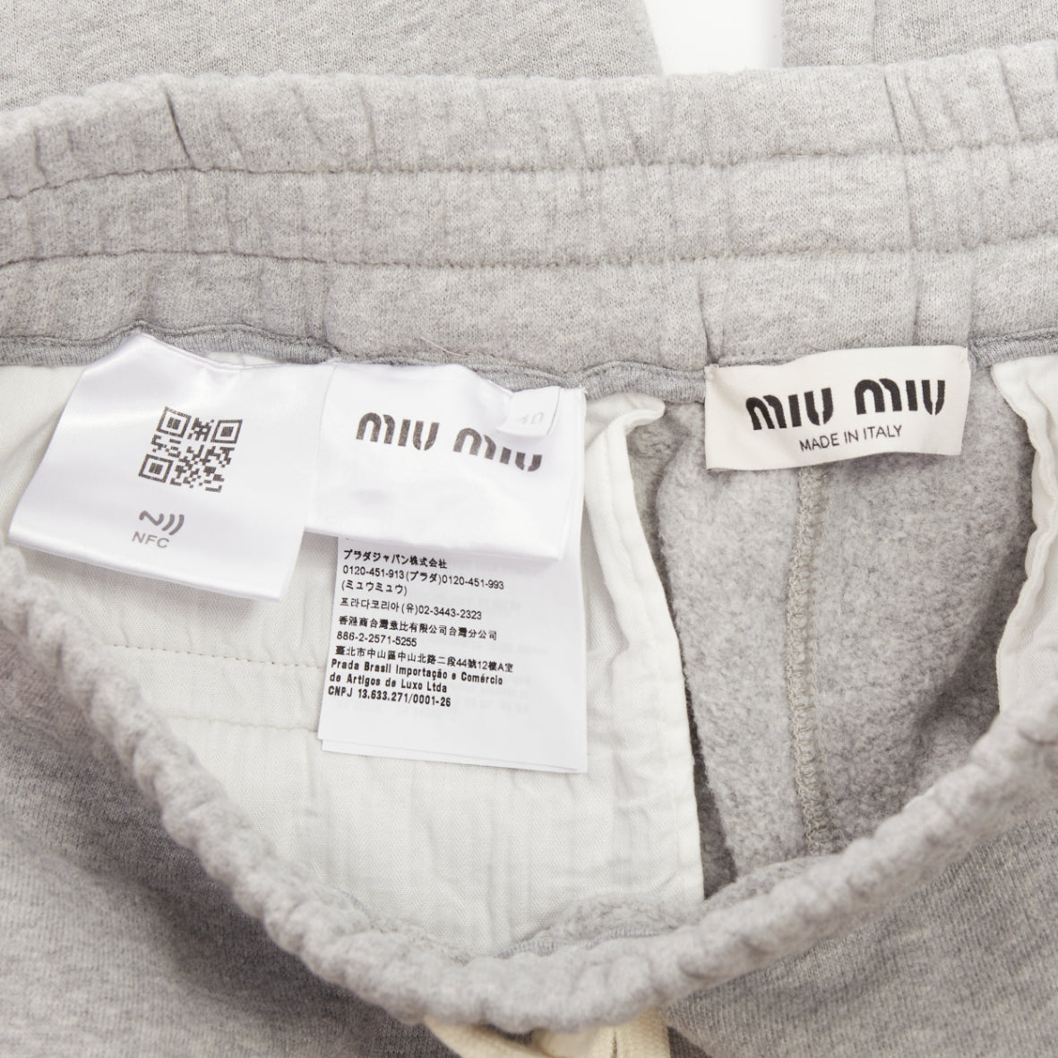 Women's Miu Miu cotton jersey logo applique jogger pants - Image 8