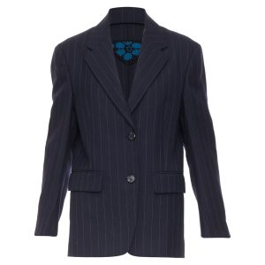 Women's Prada pinstripe virgin wool single breasted boxy blazer
