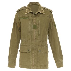 Women's Saint Laurent Saharienne gold embroidered military jacket