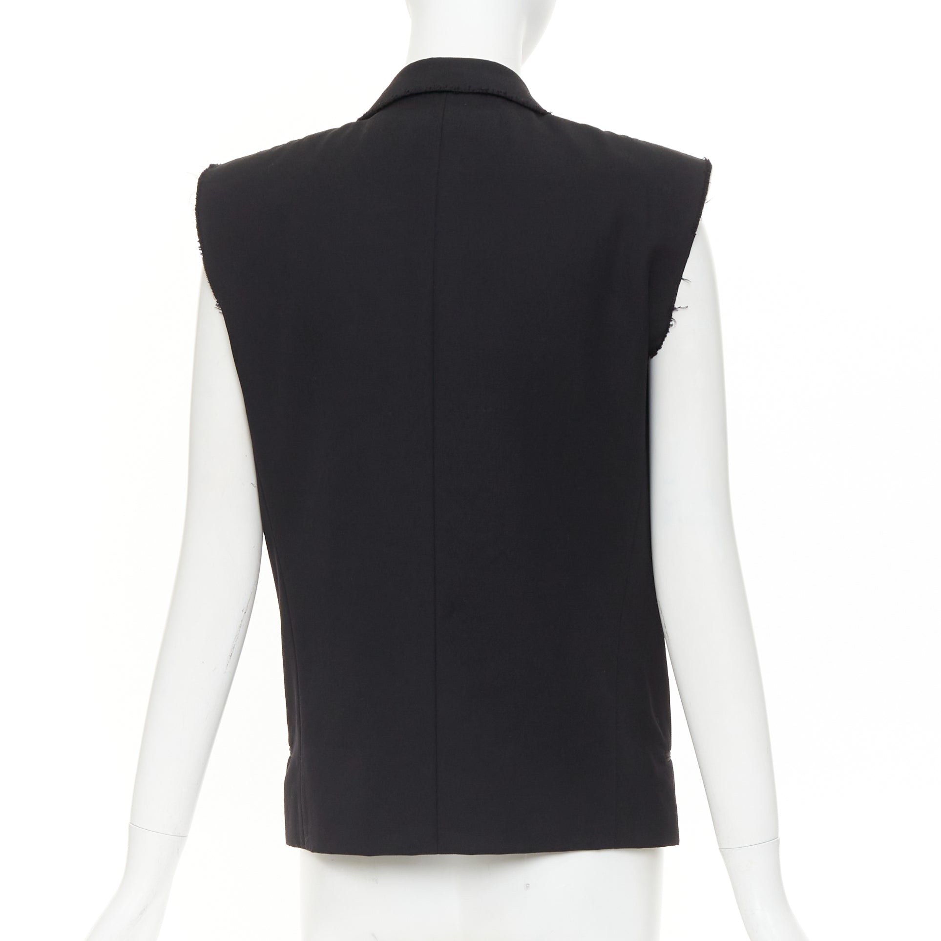 Women's Saint Laurent Surf Sound wool tuxedo vest - Image 4