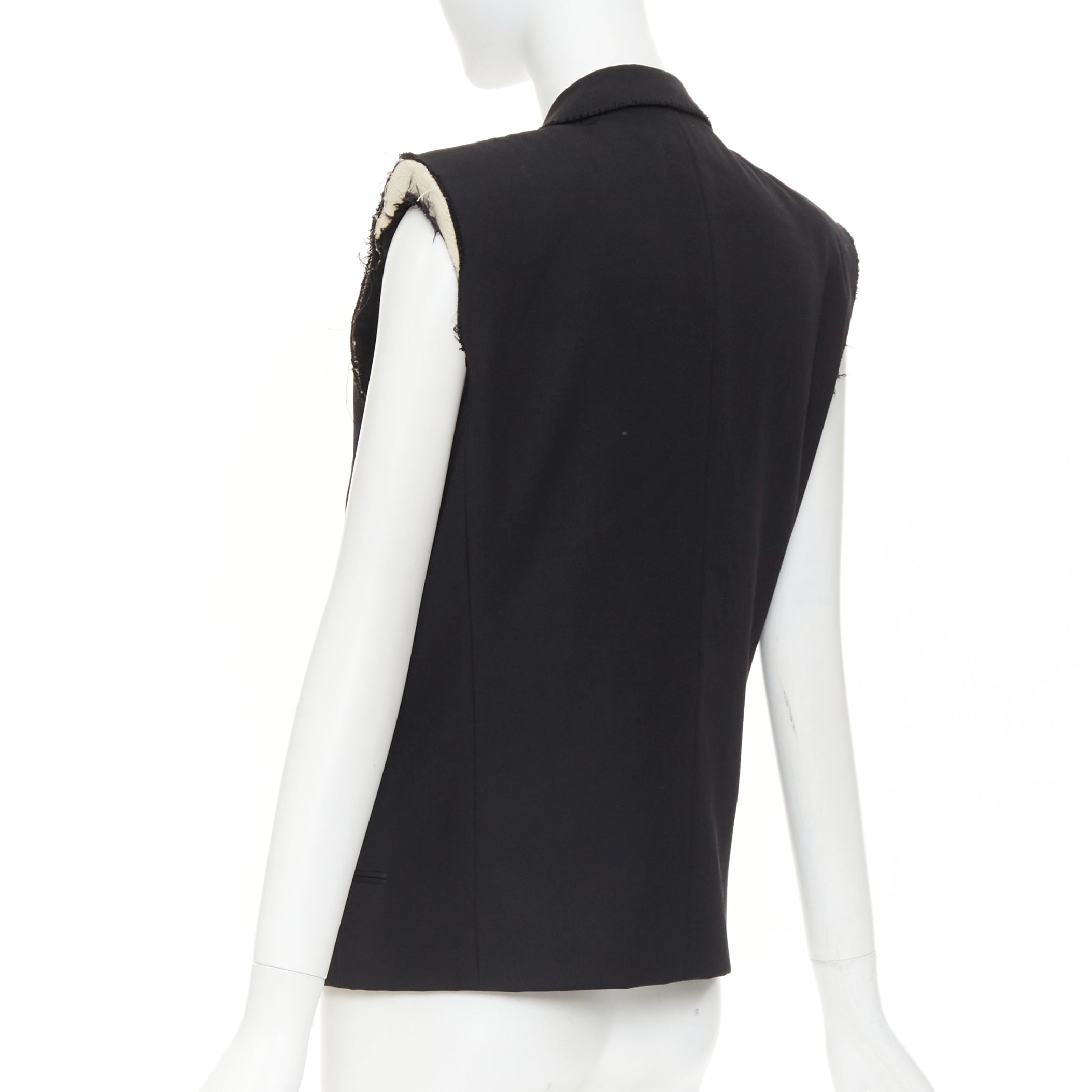 Women's Saint Laurent Surf Sound wool tuxedo vest - Image 5