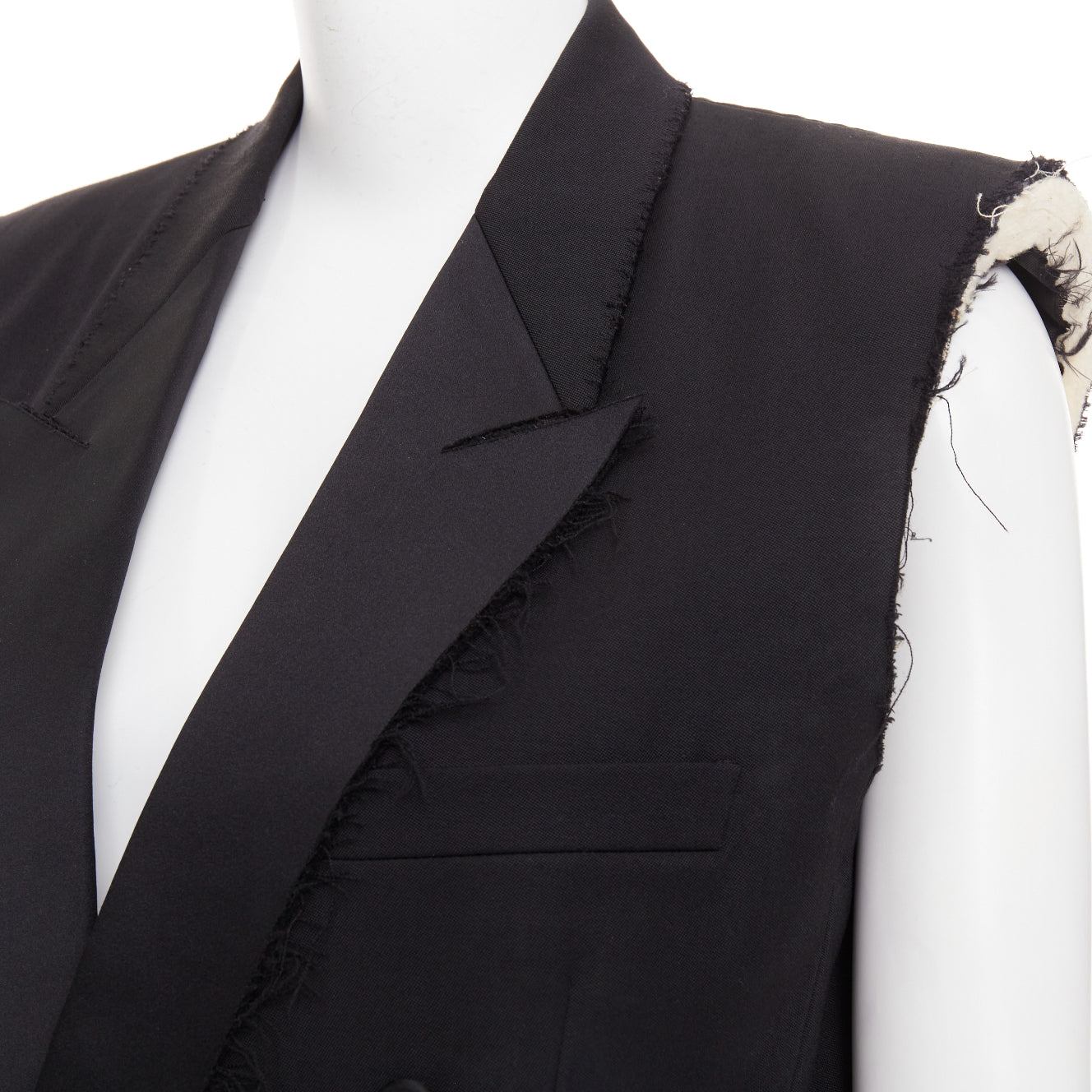 Women's Saint Laurent Surf Sound wool tuxedo vest - Image 6