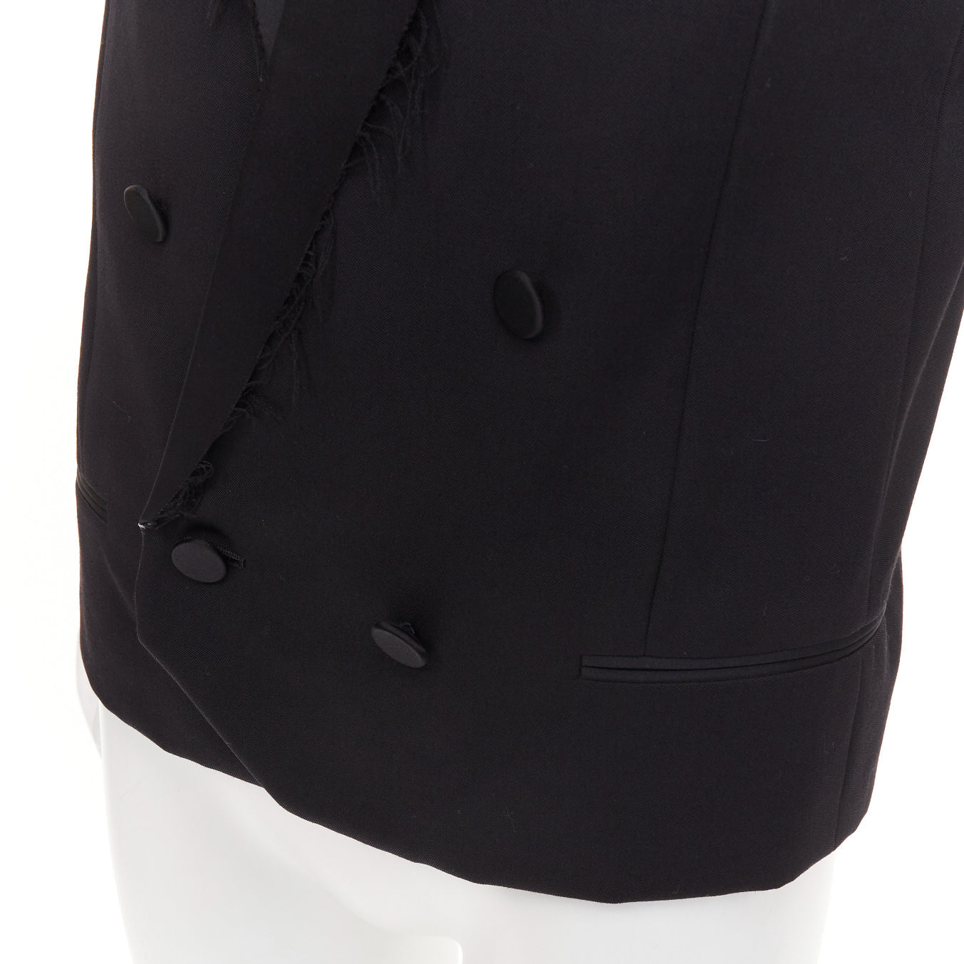 Women's Saint Laurent Surf Sound wool tuxedo vest - Image 7