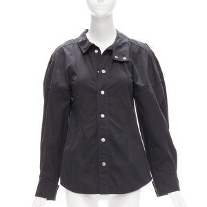Women's Bottega Veneta cotton blend 3D cut sleeves snap shirt