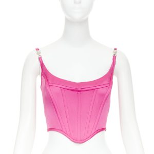 Women's Versace fuchsia pink crop top