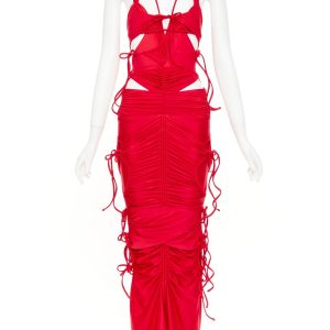 Women's Balenciaga patched bikini cut out deconstructed dress