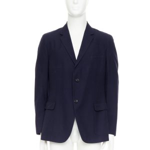 Men's Gucci navy cotton single breasted blazer