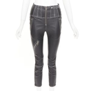 Women's Alexander McQueen corset leather trousers