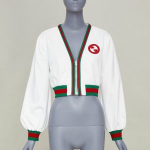 Women's Gucci Web stripe mesh track jacket