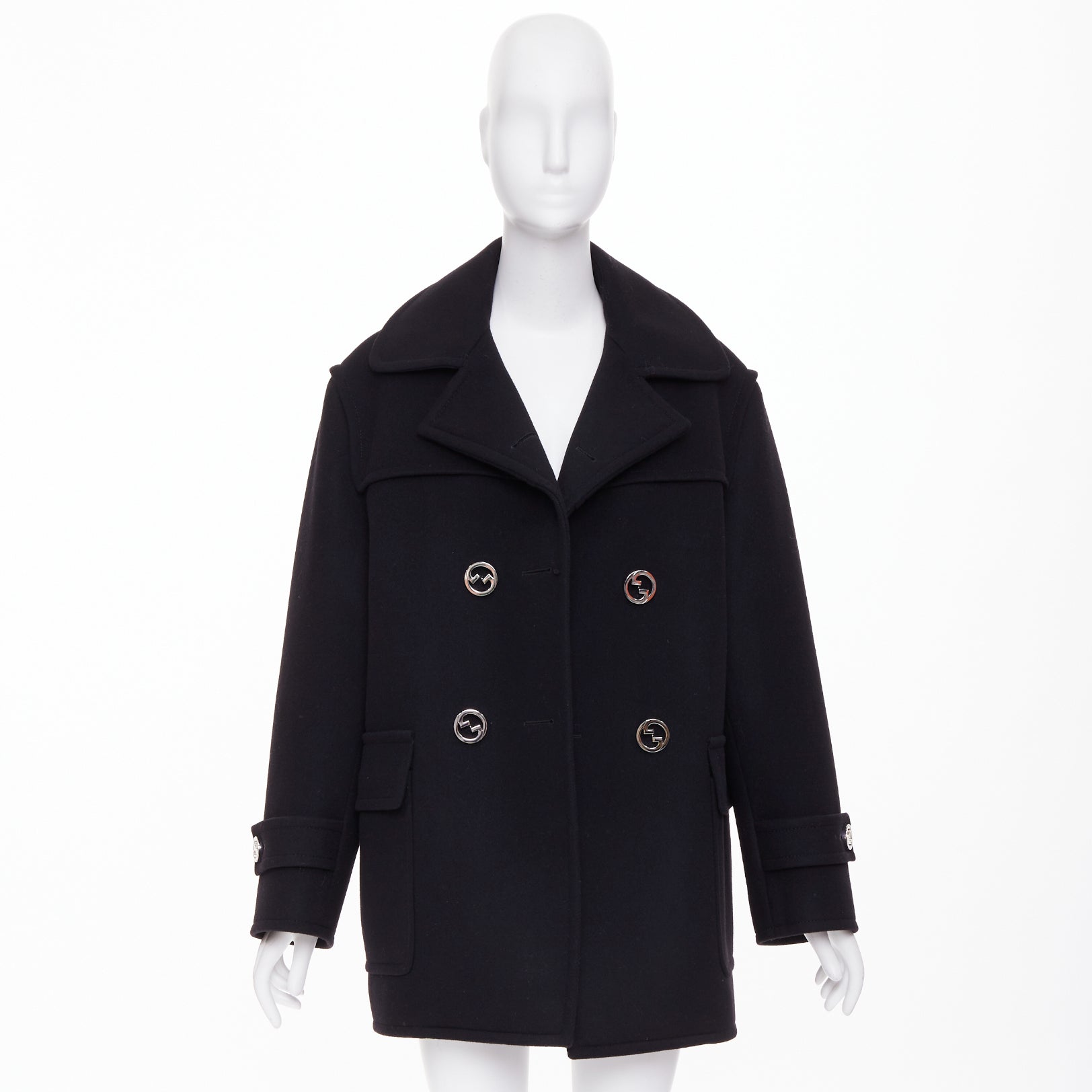 Women's Gucci G button wool double breasted coat - Image 10