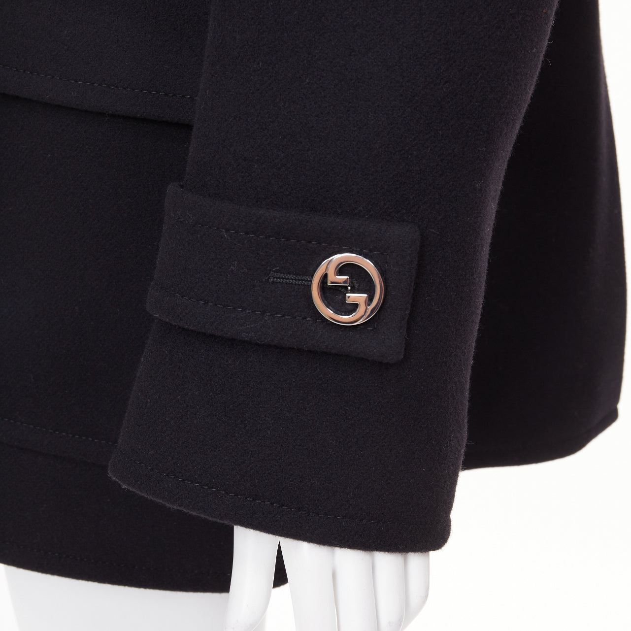 Women's Gucci G button wool double breasted coat - Image 2