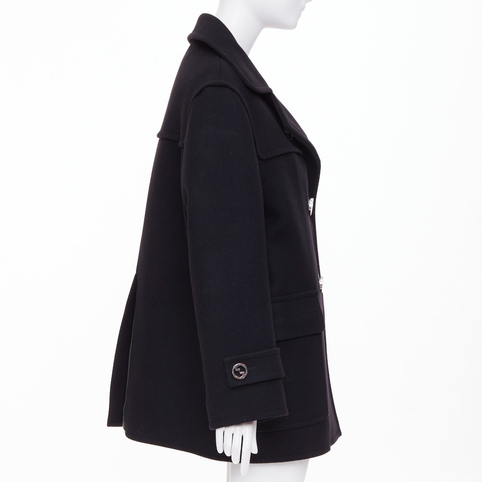 Women's Gucci G button wool double breasted coat - Image 4