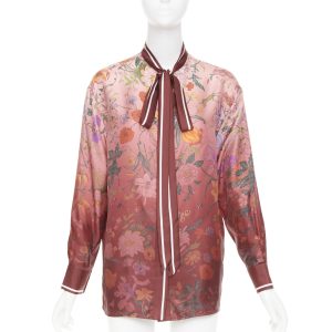 Women's Gucci Flora Degrade silk twill blouse