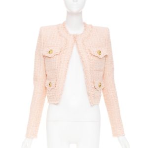 Women's Balmain cropped tweed jacket