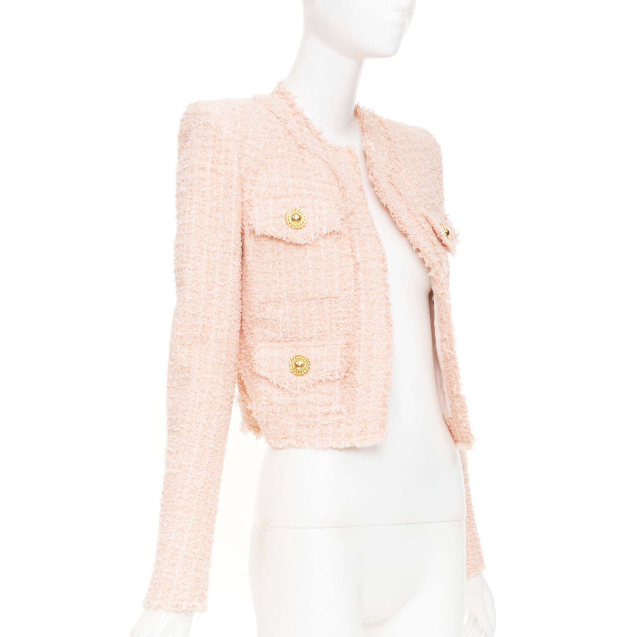 Women's Balmain cropped tweed jacket - Image 3