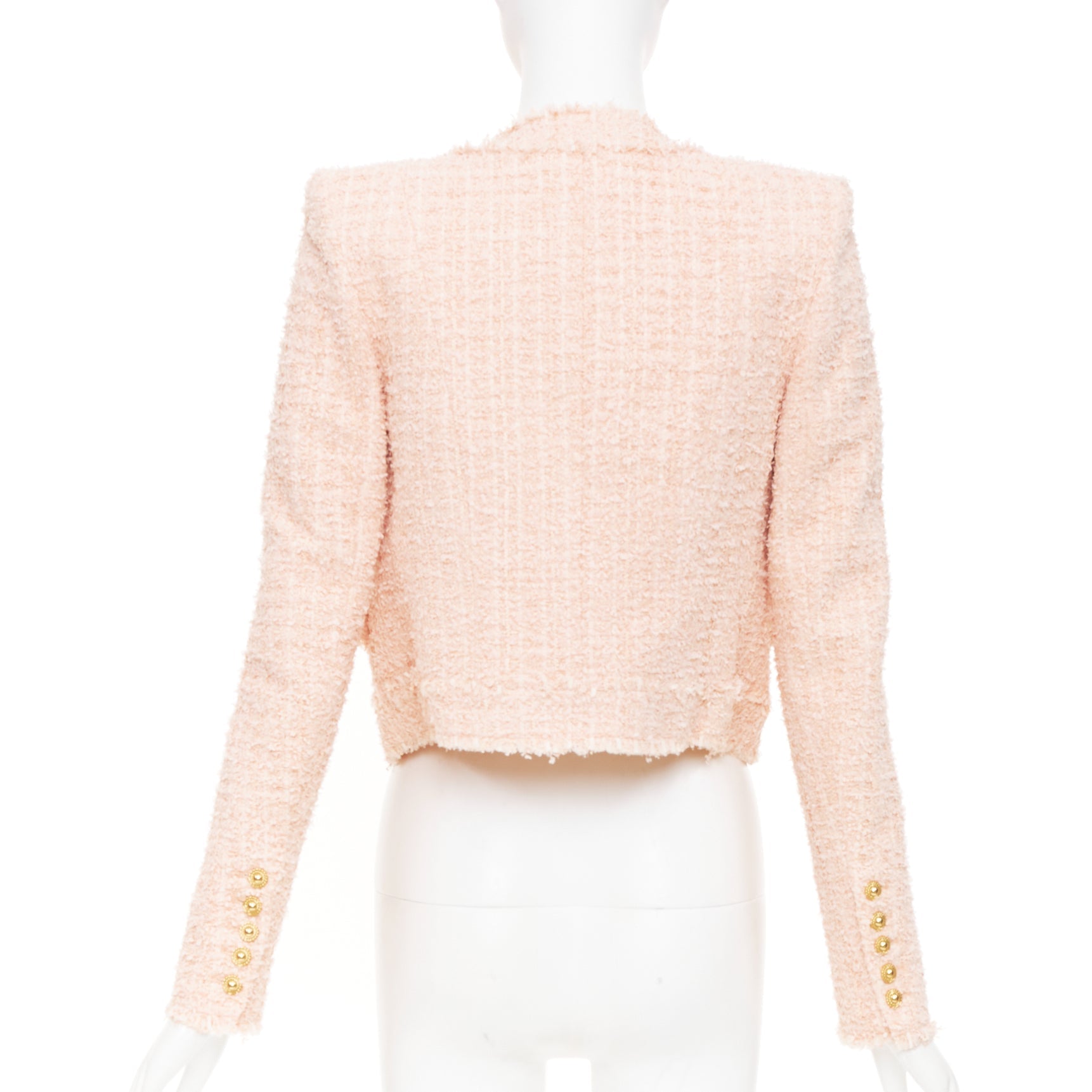 Women's Balmain cropped tweed jacket - Image 5