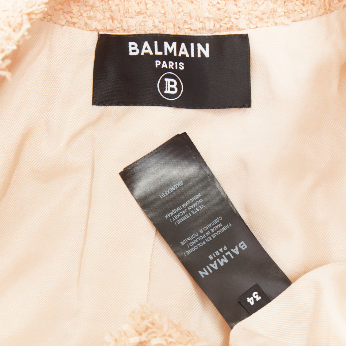 Women's Balmain cropped tweed jacket - Image 8