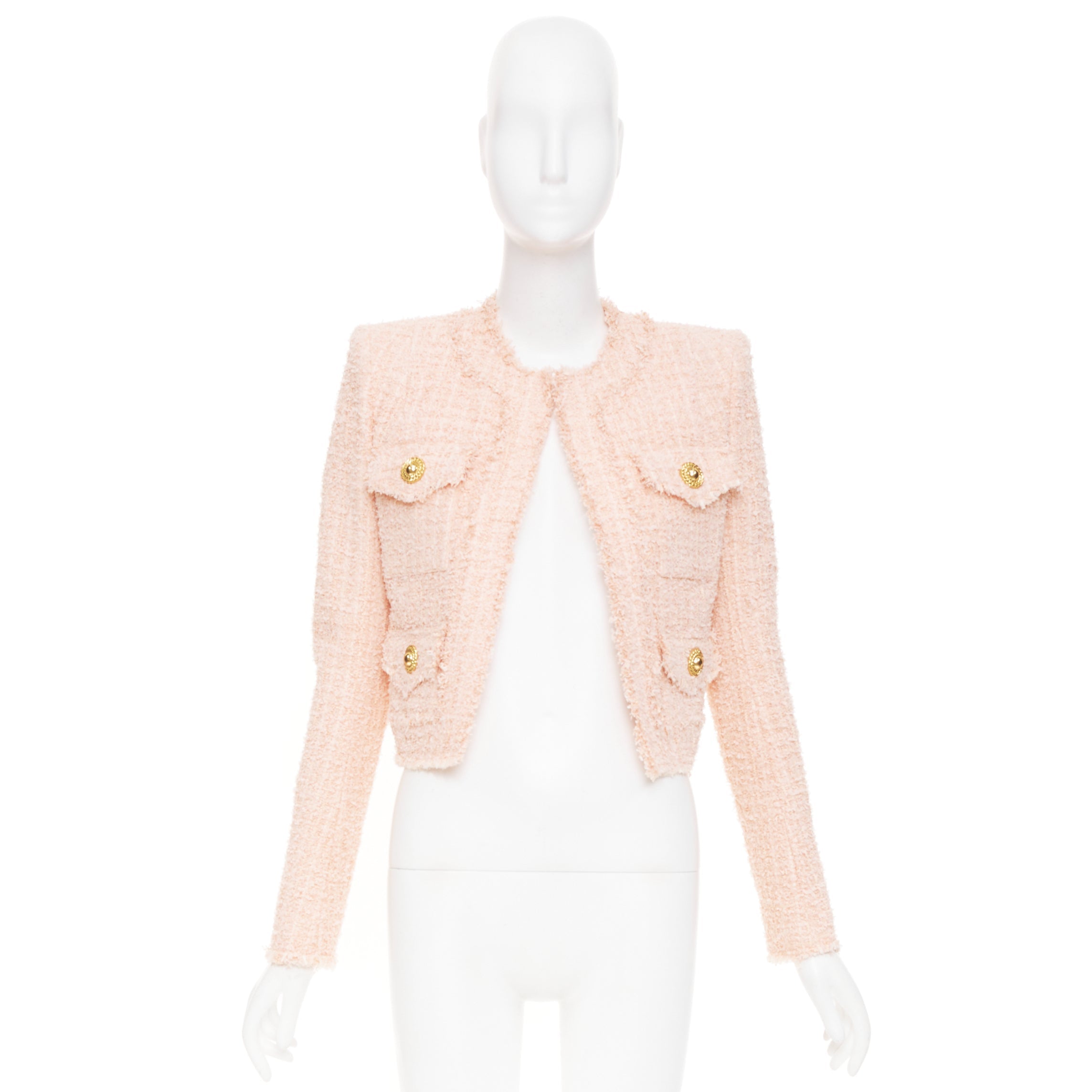Women's Balmain cropped tweed jacket - Image 9