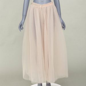 Women's Valentino mesh tulle embroidered midi skirt
