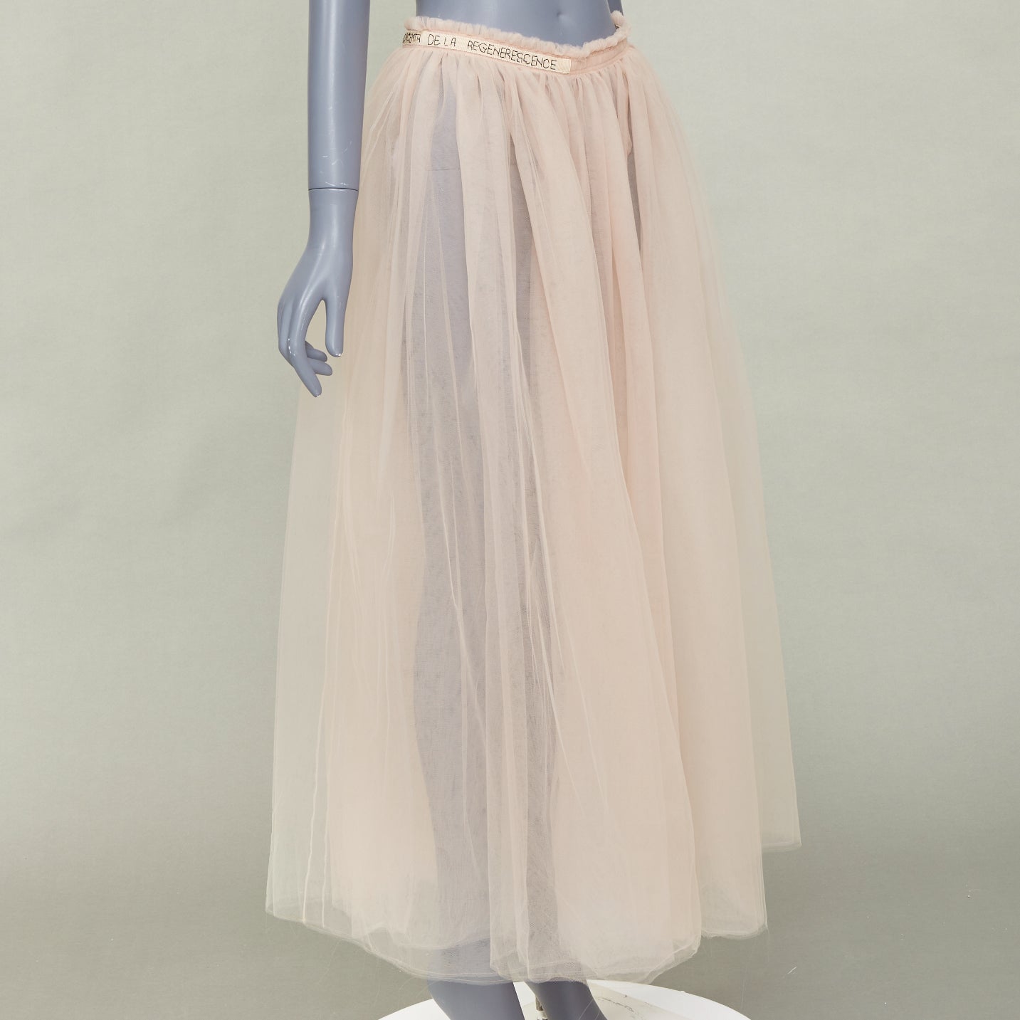 Women's Valentino mesh tulle embroidered midi skirt - Image 3